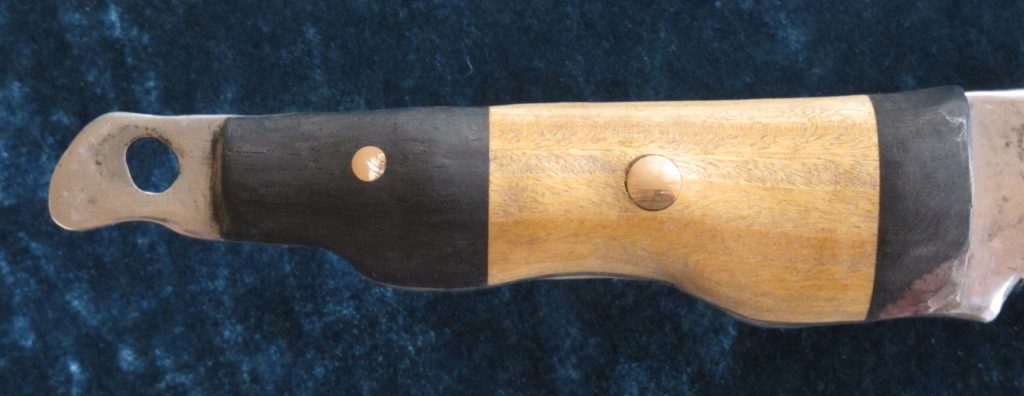 Handle (right) of lemon wood and ebony